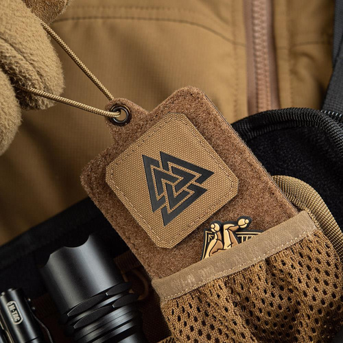 M-Tac - Lasergeschnittenes Valknut Quadrat Patch - Schwarz / Coyote - 51162502 - Andere