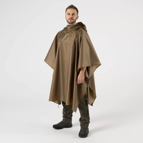 Ponchos - Regenumhänge - Helikon - Poncho Lightweight - Polyester Ripstop - Coyote - PO-LHW-PO-11
