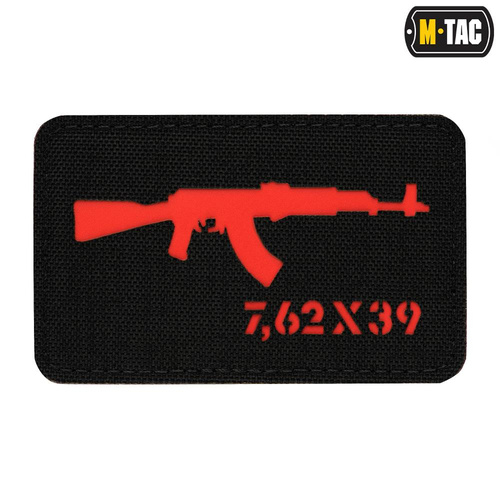 M-Tac - AKM 7,62 x 39 Lasergeschnittener Aufnäher - Schwarz/Rot - 51110233 - Morale Patch