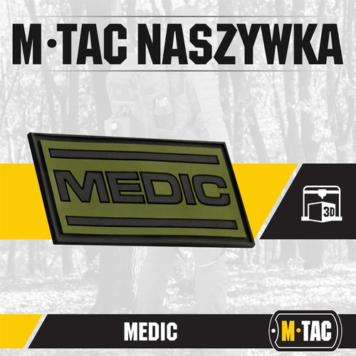 3D PVC Morale Patches - M-Tac - Medic 3D PVC Aufnäher - Schwarz/Oliv - 51125102