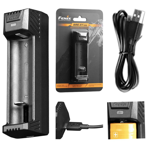 Outdoor - Fenix - ARE-X1 V2.0 Mikroprozessor-Akkuladegerät - 18650 - USB-C - Batterieladegeräte