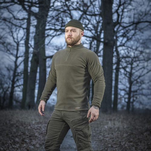 Fleece-Sweatshirts - M-Tac - Militär-Fleece Delta Polartec Cardigan Raglan - Dark Olive - 70022048