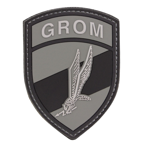 101 Inc. - 3D-Aufnäher - GROM - Grau - 444130-7072 -  3D PVC Morale Patches
