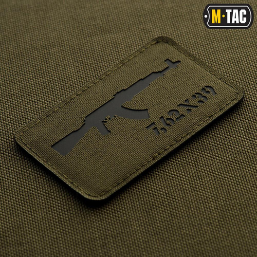 Morale Patch - M-Tac - AKM 7,62 x 39 Lasergeschnittener Aufnäher - Ranger Green/Schwarz - 51110232