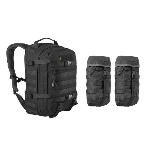 WISPORT - Sparrow 30 II Rucksack mit zwei Seitentaschen - 30 + 10 l - Schwarz - Militärrucksäcke - Outdoor
