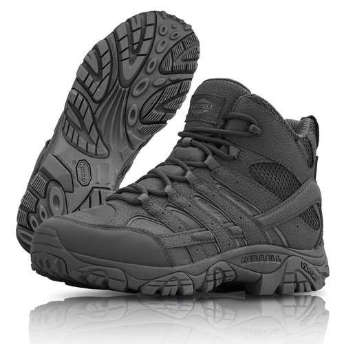 Merrell - Stiefel Military Moab 2 Mid - Wasserdicht - Schwarz - J15853 - Militärstiefel