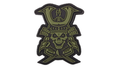 101 Inc. - 3D-Emblem - Samurai-Schädel - Grün - 444130-7195 -  3D PVC Morale Patches
