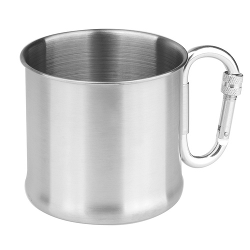 Mil-Tec - Reisebecher mit Karabiner - 500 ml - Stahl - 14607900 - Besteck & Geschirr