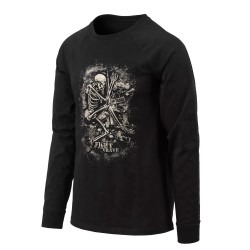 Helikon - Fight to the Grave Langarm T-Shirt - Schwarz - TS-TTG-CO-01 - T-Shirts