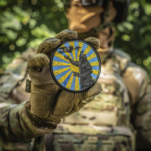 M-Tac – Aufnäher „Weg des Samurai“ – Stickerei – Gelb/Blau – 51426002 - Andere