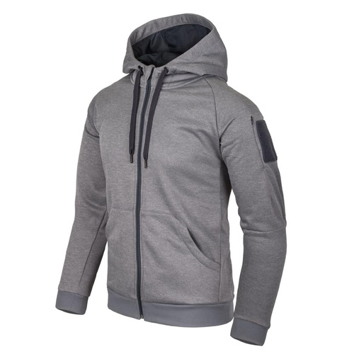 Helikon - Urban Tactical Hoodie® - Fullzip - Poliester - Grau Melange - BL-UHF-PO-M3 - Kapuzen-Sweatshirts