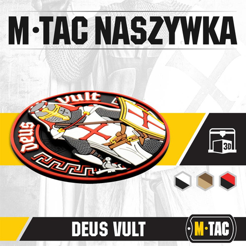 M-Tac – Deus Vult Patch – 3D PVC – Weiß/Rot – 51116000 - Andere - Verschiedenes