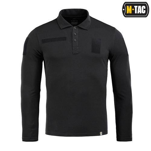 Poloshirts - M-Tac - Taktisches Poloshirt mit langen Ärmeln - Schwartz - 80021002