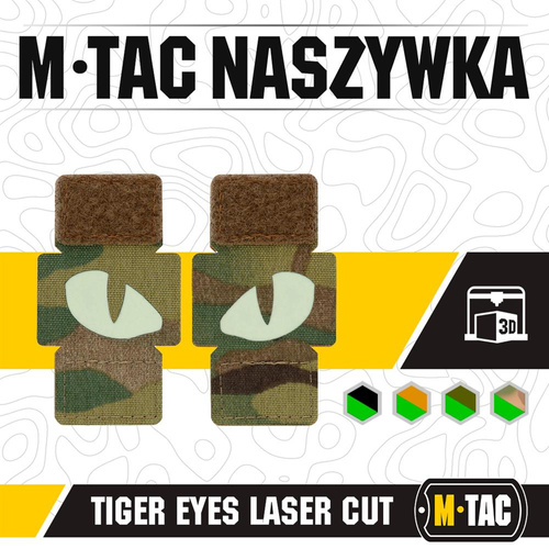 Andere - M-Tac - Tiger Eyes Laser Cut Reflektierende Flecken - Paar - MultiCam - 51140008