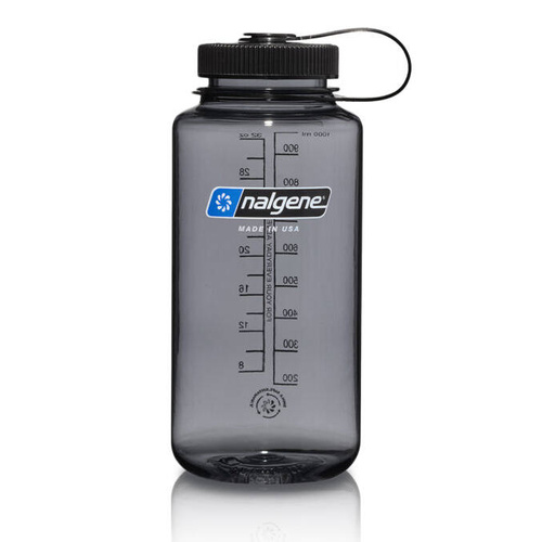 Wasserbehälter & Feldflaschen - Nalgene - 32 oz Wide Mouth Sustain Flasche - 63 mm Kappe - 1.1L - Grau - 682021-0333