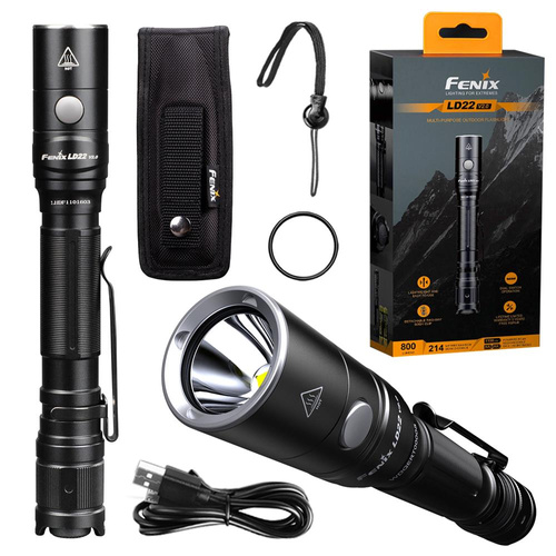 Outdoor - Fenix - LD22 V2.0 LED-Taschenlampe mit 1600-mAh-Akku - 800 Lumen - LD22 V2.0 - LED-Taschenlampen