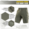 M-Tac - Aggressor Sommer Flex Tactical Shorts - Army Olive - 20472062