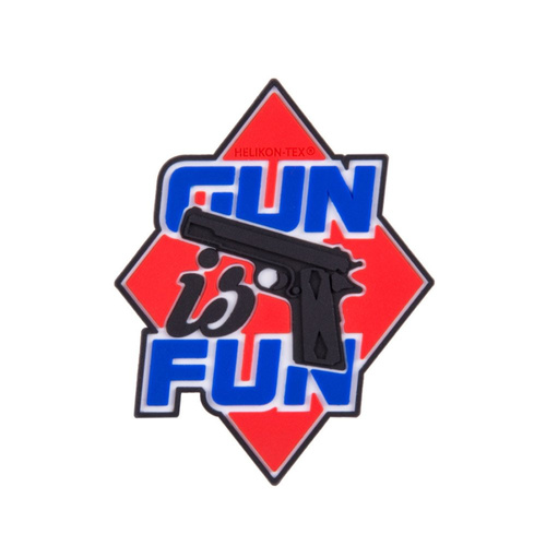 Helikon - PVC-Aufnäher - Waffe macht Spaß - Rot - OD-GIF-RB-25 -  3D PVC Morale Patches