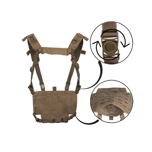 Chest Rig Westen - Mil-Tec - Lekka kamizelka Chest Rig - Dark Coyote - 13530419