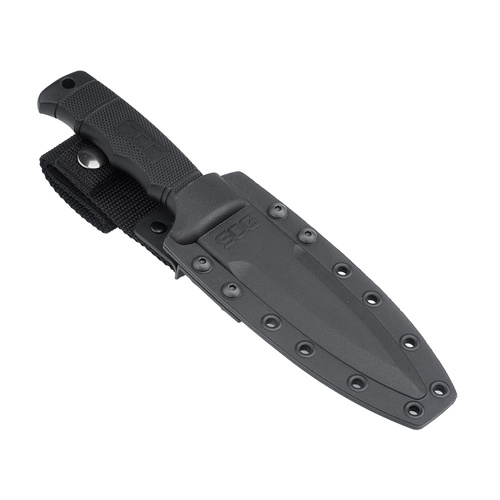 Outdoor - SOG - Taktisches Messer SEAL Pup Elite - Rücken gefräst - Kydexscheide - Schwarz - E37T-K - Messer