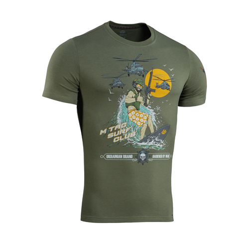 M-Tac - Surf Club T-Shirt - Light Olive - 80062038 - T-Shirts - Bekleidung