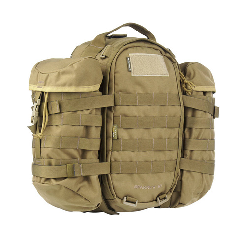WISPORT - Sparrow 16 Rucksack mit zwei Seitentaschen - 16 + 10 l - Coyote - Militärrucksäcke