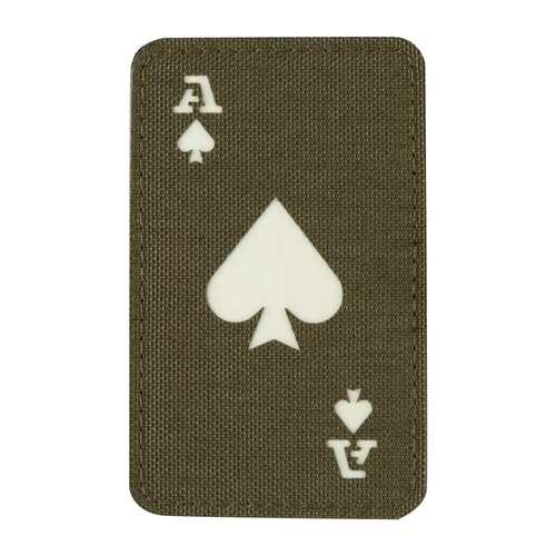 M-Tac - Militär-Patch Ace of Spades - Cordura 500D - Ranger Green / Fluoreszierend  - 51109239 - Morale Patch
