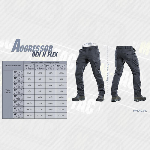 Bekleidung - M-Tac - Taktische Hose Aggressor Gen.II Flex - Ripstop - Dunkelgrau - 20058012 - Cargohosen