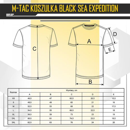 M-Tac - Black Sea Expedition T-Shirt für Männer - Schwarz - 80025002 - T-Shirts - Bekleidung