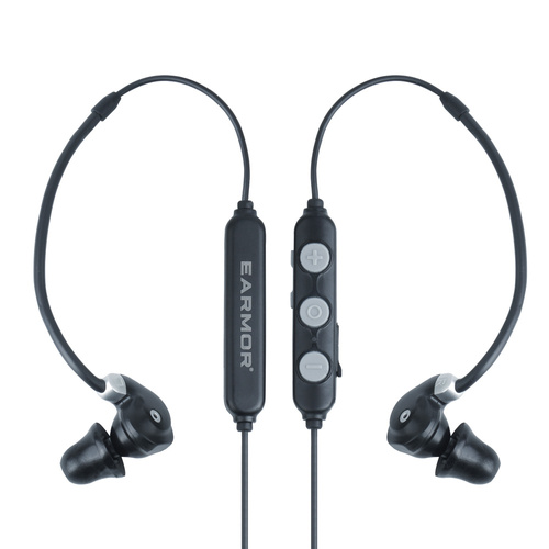 Earmor - Aktiver Gehörschützer M200T - NRR 26 dB - Bluetooth 5.4 - Schwarz - M200T-GY - Aktive Kopfhörer