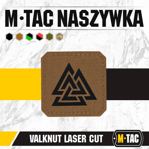 M-Tac - Lasergeschnittenes Valknut Quadrat Patch - Schwarz / Coyote - 51162502 - Andere - Verschiedenes