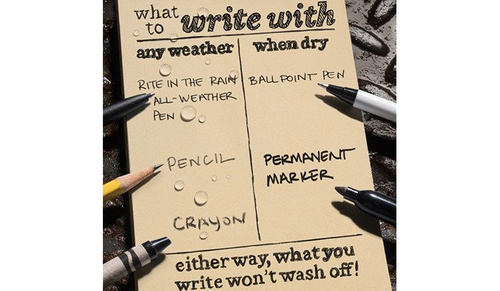 Verschiedenes - Rite in the Rain - Allwetter-Notizbuch - 3 x 5" - 435 - flache dunkle Erde - Notizbücher & Zubehör