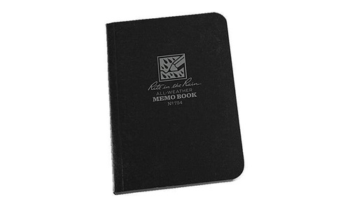 Notizbücher & Zubehör - Rite in the Rain - Allwetter-Notizbuch - 3 1/2 x 5" - 754 - Schwarz