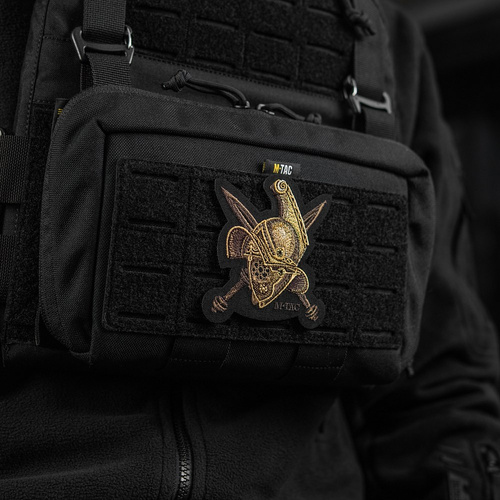 Andere - M-Tac – Gladiator-Helm-Aufnäher – Stickerei – 500D Cordura – Gold – 51374002