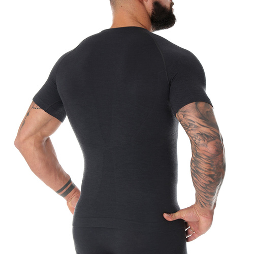 Thermoaktive Wäsche - Brubeck - Active Wool Merino Thermoshirt - Schwarz - SS11710