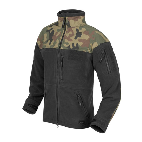 Helikon - Sweatshirt Fleece Infantry - Black/PL Woodland - BL-INF-HF-17 - Fleece-Sweatshirts