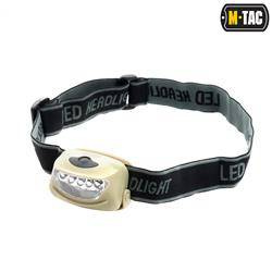 M-Tac - Kopf-Taschenlampe LED 4+1 - 18 lm - AAA - Khaki - MTC-HL-022-KH