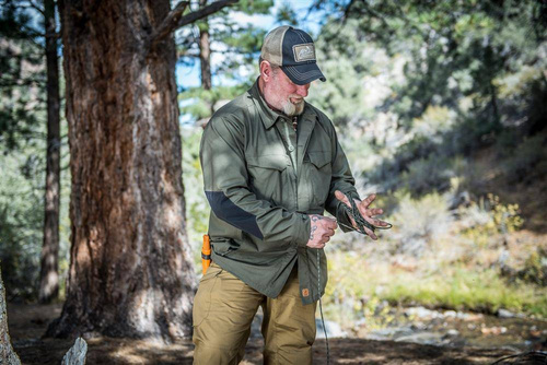 Helikon - Koszula Woodsman - Taiga Grün / Coyote - KO-WDN-DC-1109A - Hemden & Pullover - Bekleidung