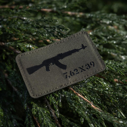 M-Tac - AKM 7,62 x 39 Lasergeschnittener Aufnäher - Ranger Green/Schwarz - 51110232 - Morale Patch
