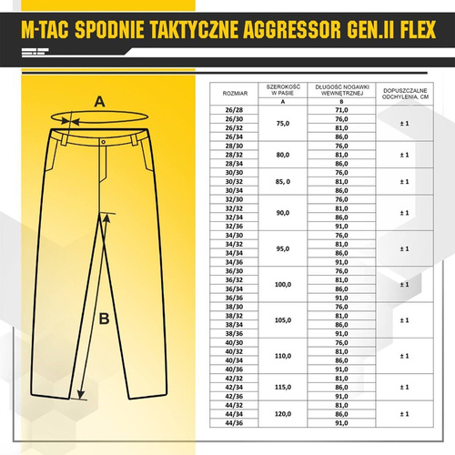 M-Tac - Taktische Hose Aggressor Gen.II Flex - Ripstop - Schwarz - 20058002 - Cargohosen