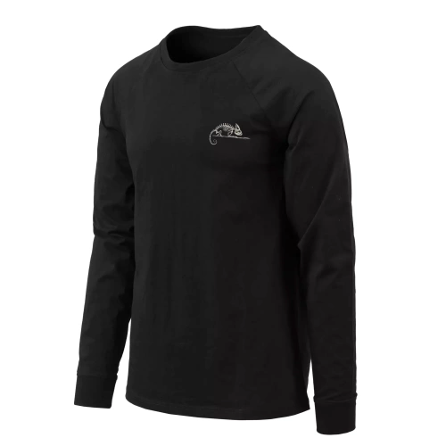 Helikon - Helikon-Tex Logo Langarm T-Shirt - Schwarz - TS-HLT-CO-01 - T-Shirts
