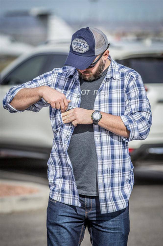 Bekleidung - Helikon - TRIP Nylon-Mischung - Indigo kariert - KO-TRI-NB-P8 - Hemden & Pullover