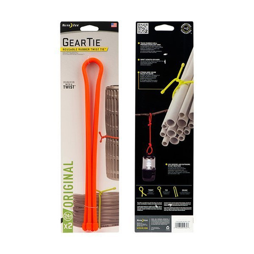 Nite Ize - Gear Tie&reg; Wiederverwendbare Gummi Twist Tie&#8482; 24 in. - 2 Stück - Hellorange - GT24-2PK-31 - Nite Ize