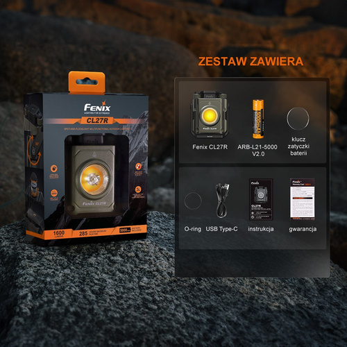 Fenix - CL27R Camping-Taschenlampe mit 5000 mAh Akku - 1600 lm - Grün - CL27R - Campinglampen - Outdoor