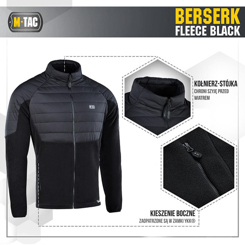 M-Tac - Militär-Fleece Berserk - Schwarz - 20487002 - Fleece-Sweatshirts - Bekleidung