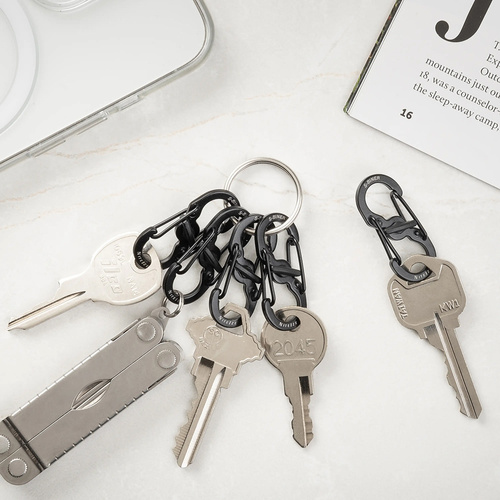 Nite Ize - Karabiner S-Biner MicroLock - 5 Stk. - Stahl - Schwarz - LSBM-01-5R7 - Schlüsselanhänger - Verschiedenes