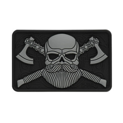 M-Tac - 3D-Emblem - Bearded Skull - Schwarz / Grau - 51113211