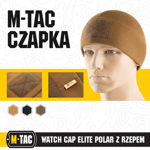 Bekleidung - M-Tac - Wintermütze mit Patchpanel Watch Cap Elite - Fleece - Coyote Brown - 40017017 - Wintermützen