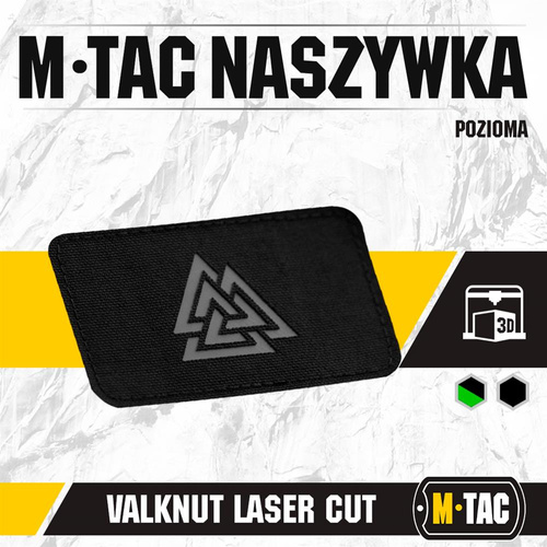 Verschiedenes - M-Tac - Lasergeschnittene Valknut horizontale Patch - Schwarz / Grau - 51164211 - Andere
