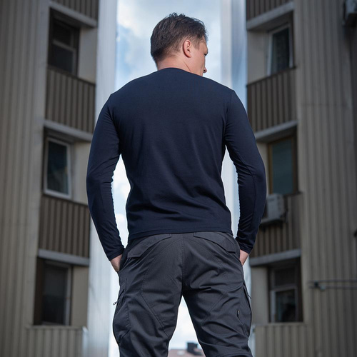 M-Tac - Militärisches Langarm-T-Shirt - Dunkles Marineblau - 20067015 - Militär-T-Shirts - Bekleidung